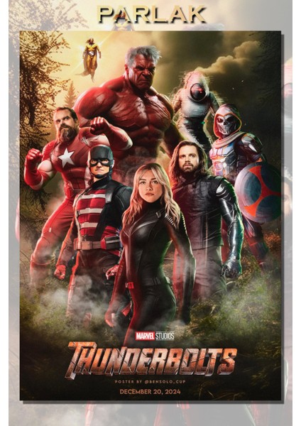 Thunderbolts Çerçevesiz Film Tablo,poster - Duvar Kağıdı Yüksek Kaliteli Baskı