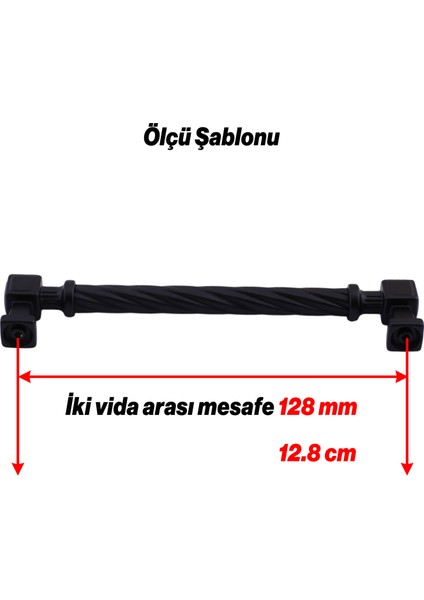 Burma Mat Siyah Metal Kulp 128 mm 12.8 cm Mobilya Çekmece Mutfak Dolabı Dolap Modern Kapak Kulpları fiyatları