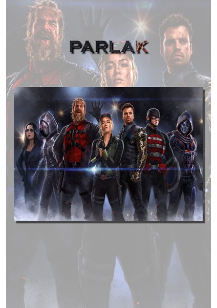 Thunderbolts Çerçevesiz Film Tablo,poster - Duvar Kağıdı Yüksek Kaliteli Baskı