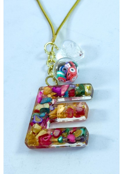 Renkli Epoksi E Harfi Araba Dikiz Ayna Süsü, Hediyelik Araba Süsü fiyatları