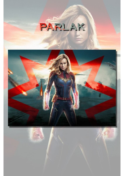 Kaptan Marvel Çerçevesiz Film Tablo,poster - Duvar Kağıdı Yüksek Kaliteli Baskı