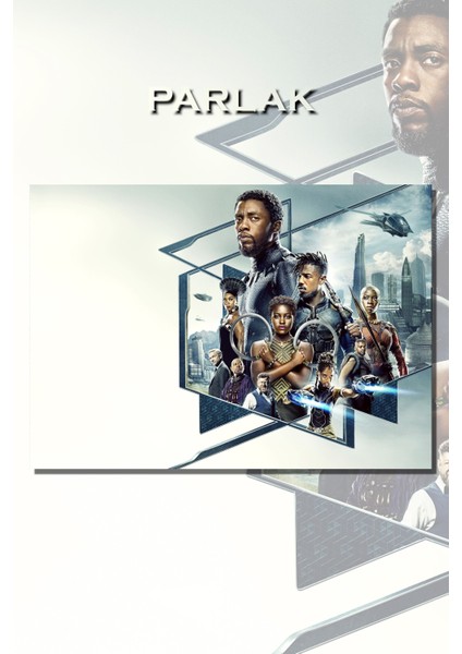 Black Panter-Panter Çerçevesiz Film Tablo,poster - Duvar Kağıdı Yüksek Kaliteli Baskı