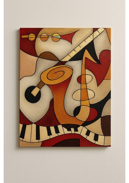 Sayılarla Boyama Tuval Seti Fırça Boya Dahil (Çıtalı) 40X50 cm - Ritmin Ruhu