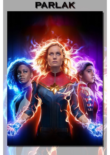Kaptan Marvel Çerçevesiz Film Tablo,poster - Duvar Kağıdı Yüksek Kaliteli Baskı