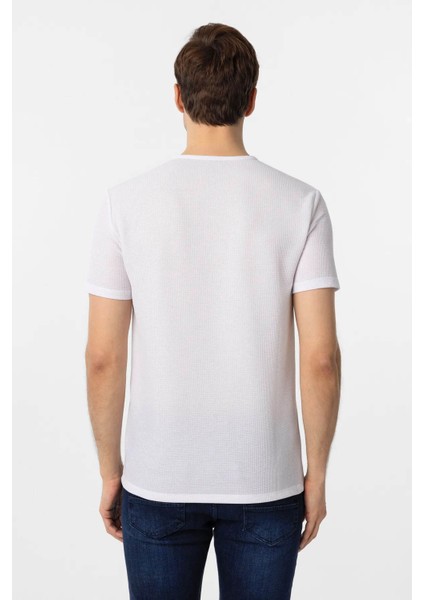 Waffle Beyaz Erkek T-Shirt TS1014000413