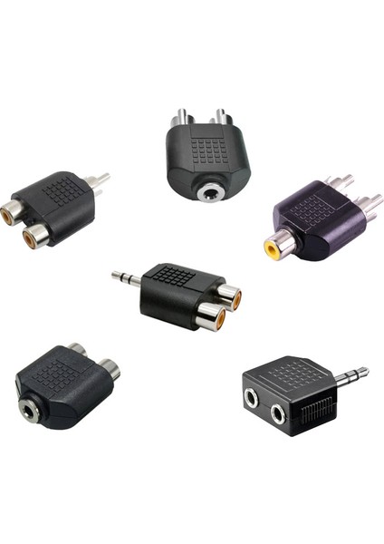 3.5mm Strereo - Rca Dişi Erkek Çevirici 6'lı Set