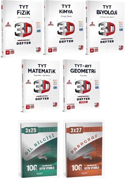3D + Anla Kazan Tyt Sayısal Video Destekli Defteri Anla Kazan Deneme 7 Li Set