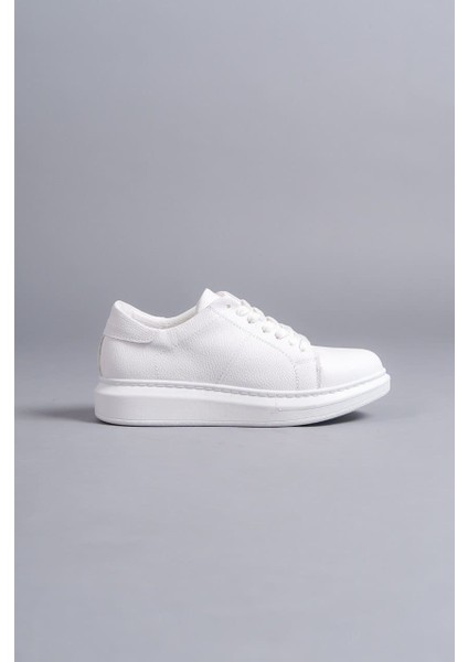 ET151 Boost Bağcıklı Cilt Erkek Günlük Sneaker Ayakkabı Bt - Beyaz