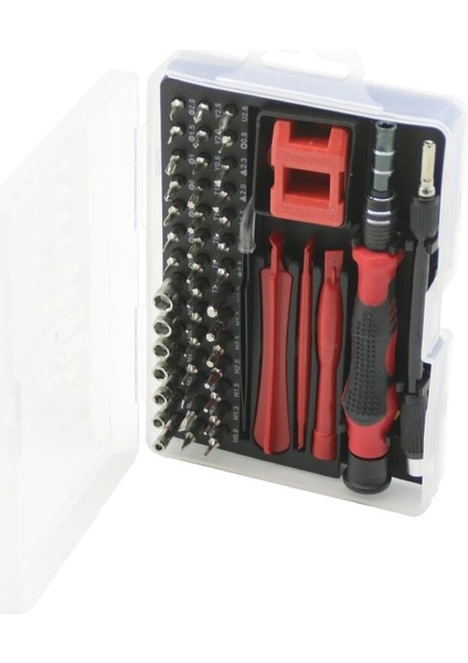 52in1 Saatçi - Telefoncu Tornavida Seti 42PCS Uç - 4-Cımbız-Vb.- 2-T.vida Sap - 3-Aparat - 1-Şeffaf Pls.kutu (4887)