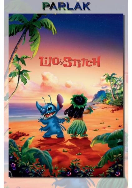 Lilo ve Stiç, Stitch Çerçevesiz Film Tablo,poster - Duvar Kağıdı Yüksek Kaliteli Baskı