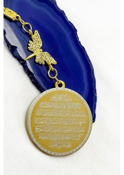 Zirkon Taşlı Kelebek Aksesuarlı Çelik Ayetel Kürsi Felak Nas Ihlas Araba Dikiz Ayna Süsü modelleri