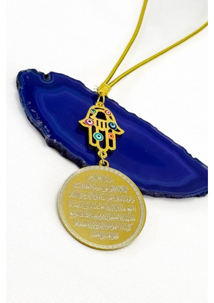 Renkli Nazar Boncuklu Hamse Eli Çelik Ayetel Kürsi Nazar Ayeti Araba Dikiz Ayna Süsü fiyatları