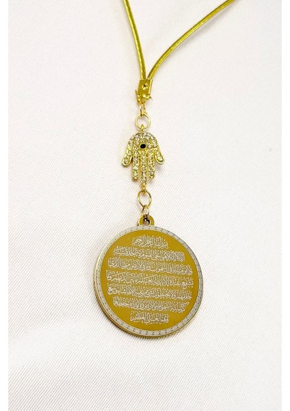 Zirkon Taşlı Hamse Eli Çelik Ayetel Kürsi Felak Nas Ihlas Araba Dikiz Ayna Süsü modelleri