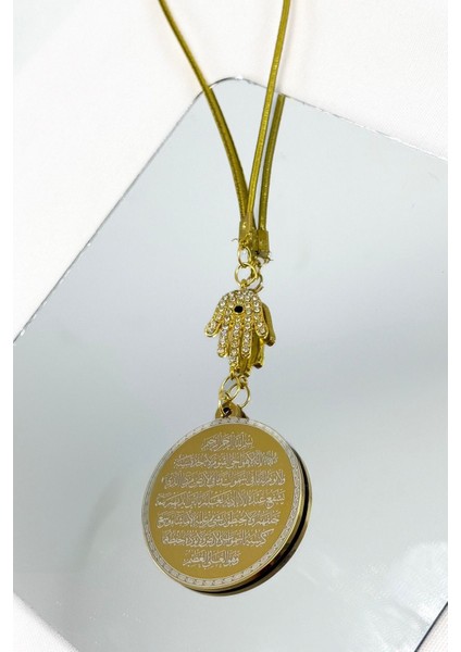 Zirkon Taşlı Hamse Eli Çelik Ayetel Kürsi Felak Nas Ihlas Araba Dikiz Ayna Süsü fırsatları