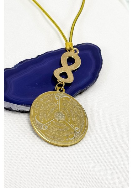 Beyaz Mineli Sonsuzluk Çelik Ayetel Kürsi Nazar Ayeti Araba Dikiz Ayna Süsü