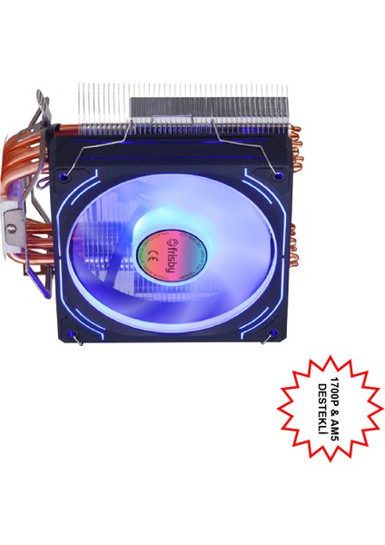 Copper Intel/amd Uyumlu Cpu Soğutucu