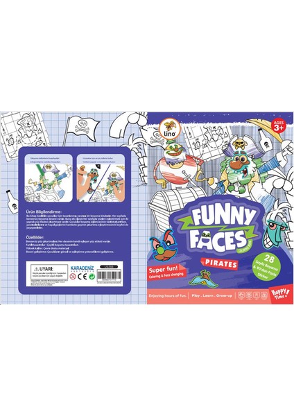 Funny Faces Stickerlı Boyama Kitabı Korsanlar