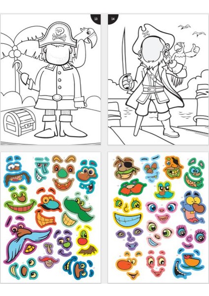 Funny Faces Stickerlı Boyama Kitabı Korsanlar fiyatları