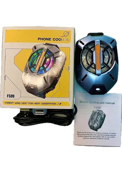 FS09 Kıskaçlı Cep Telefonu Soğutucu | Rgb Işıklı, Dijital Ekranlı, 3 Kademeli Fan fırsatları