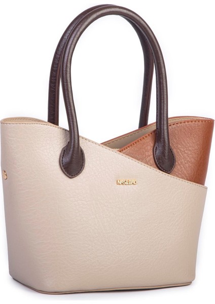 Kadın El ve Omuz Çantası Premium Seri Kum Taba Kahve Victoria