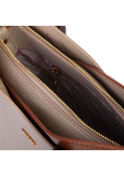 Kadın El ve Omuz Çantası Premium Seri Kum Taba Kahve Victoria fırsatları