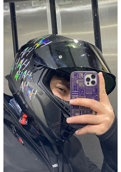Hologramlı Dekoratif Sticker Motor-Araba-Kask 15CMX30CM (1 Adet)