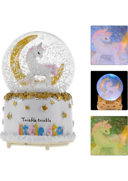 Unicorn Ay Şekilli Kar Küresi E 1 Adet