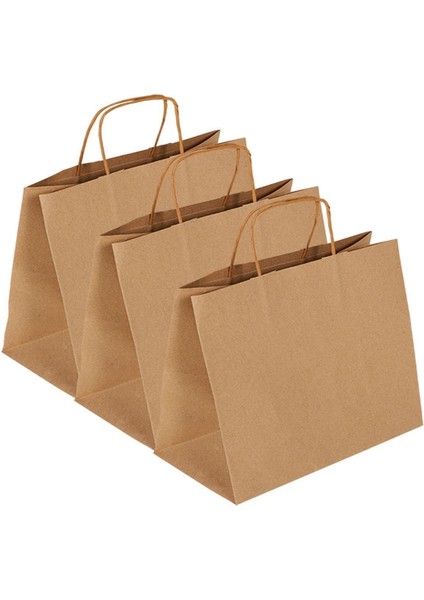 10 Adet Kraft Burgu Saplı Karton Kağıt Alışveriş Çanta - 38X20X32CM (Alışveriş, Hediyelik) 1 Adet fiyatları