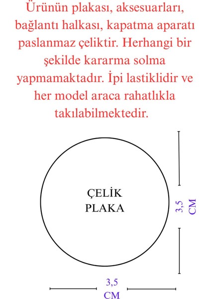 Nazar Boncuklu Dört Yapraklı Yonca Ayetel Kürsi Hilye-I Şerif Komple Paslanmaz Çelik Araba Ayna Süsü modelleri