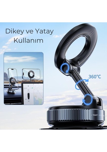 Vantuzlu Araç Içi Telefon Tutucu, Güçlü ve Güvenli Bağlantı, Yüksek Kalite