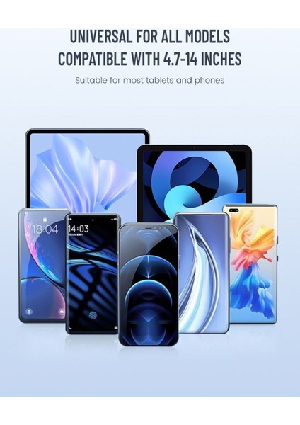 Vantuzlu 14 Inç Çok Amaçlı Telefon ve Tablet Tutucu, 360° Dönebilen Akrobat Stand