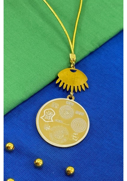 Nazarlı Mavi Göz Ayetel Kürsi Felak Nas Ihlas Komple Paslanmaz Çelik Araba Dikiz Ayna Süsü fiyatları