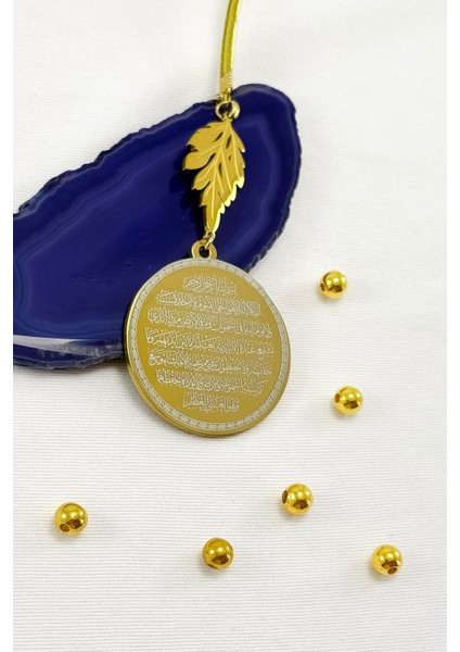 Yaprak Aksesuarlı Ayetel Kürsi Felak Nas Ihlas Komple Paslanmaz Çelik Araba Dikiz Ayna Süsü indirimleri