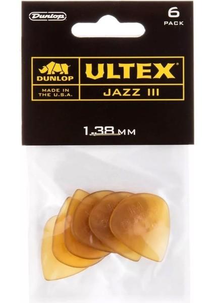 427P1.38 Ultex Jazz Iıı Gitar Pena 6 Adet Guitar Picks