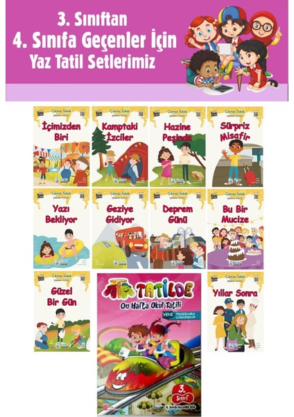 3.sınıftan 4.sınıfa Geçenler Için Çıkmaz Sokak Hikaye Seti - Tatil Kitabı