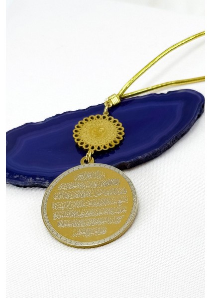 M. Kemal Atatürk Plakalı Komple Paslanmaz Çelik Ayetel Kürsi Felak Nas Ihlas Araba Dikiz Ayna Süsü indirimleri