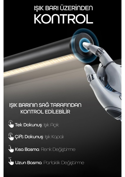 Monitör Lambası Kumandalı Light Pro Series USB Kademeli Parlaklık Renk Ayarlı Masa Pc Ekran Işığı