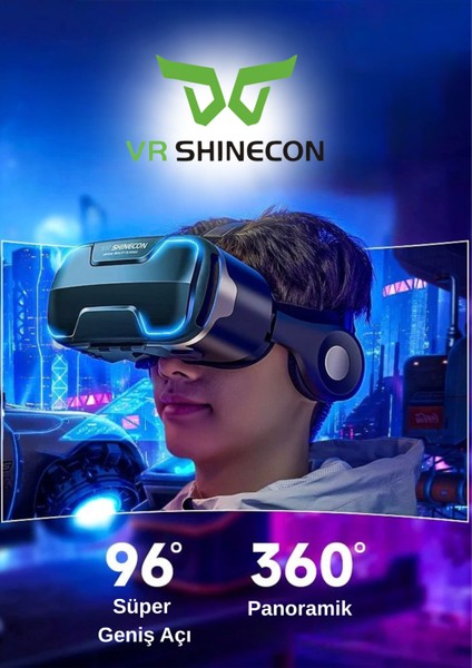 G02ED 3D Kulaklıklı Sanal Gerçeklik Gözlüğü 4.7-6.6 Inç Akıllı Telefonlarla Panoramik fiyatları