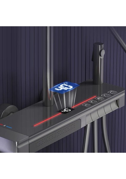 Piano Active Antrasit Duş Seti