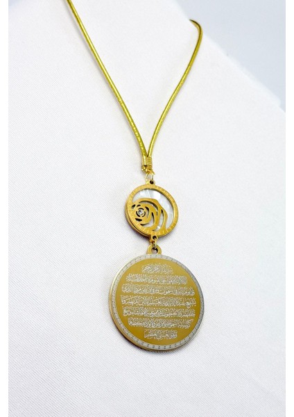 Sedefli Gül Ayetel Kürsi Felak Nas Ihlas Komple Paslanmaz Çelik Araba Dikiz Ayna Süsü modelleri