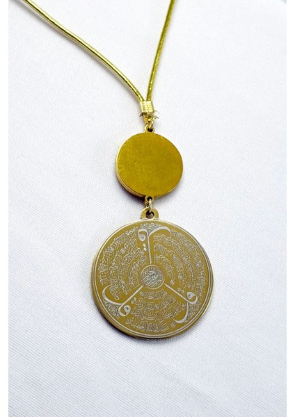 Sedefli Gül Ayetel Kürsi Felak Nas Ihlas Komple Paslanmaz Çelik Araba Dikiz Ayna Süsü