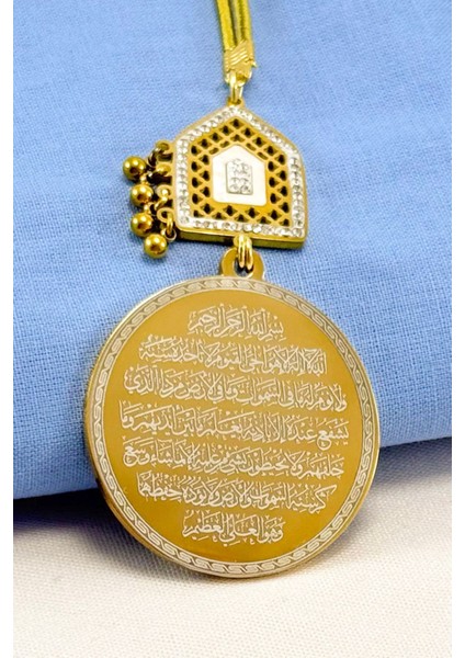 Parlak Taşlı Salkım Toplu Ayetel Kürsi Felak Nas Ihlas Komple Paslanmaz Çelik Araba Dikiz Ayna Süsü fiyatları