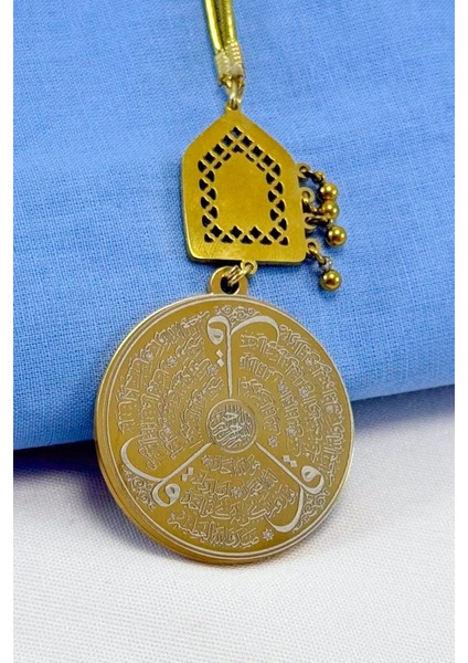 Parlak Taşlı Salkım Toplu Ayetel Kürsi Felak Nas Ihlas Komple Paslanmaz Çelik Araba Dikiz Ayna Süsü modelleri