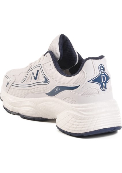 Beyaz Lacivert Fileli Unisex Spor Ayakkabı 182 G