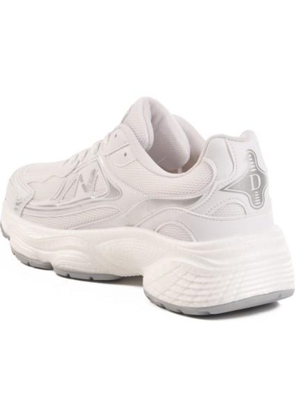 Beyaz Gri Fileli Unisex Spor Ayakkabı 182 G