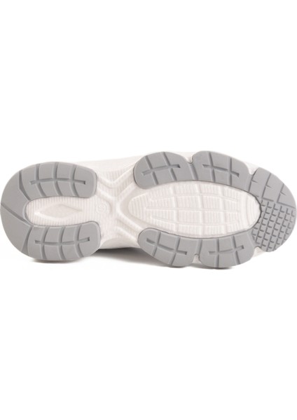 Beyaz Gri Fileli Unisex Spor Ayakkabı 182 G