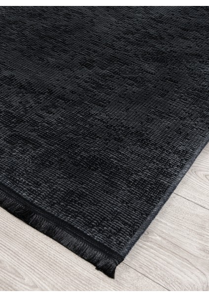 Lazer Antrasit Yumuşak Halı Salon Oturma Odası Pamuk ve Şönil Kaymaz Taban Yıkanabilir Kilim Çocuk Odası