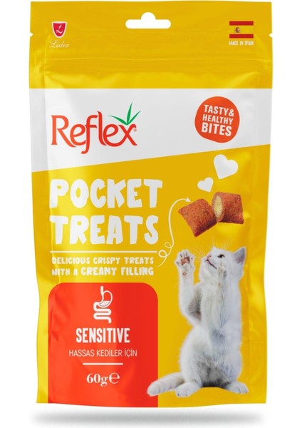 Pocket Treats Sensitive Hassas Kediler Için Kedi Ödül Maması 60 gr