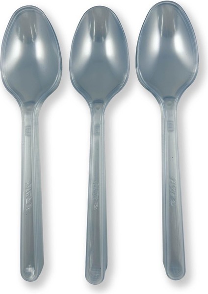 Sert Kalın Plastik Kaşık Lüks Şeffaf Kaşık