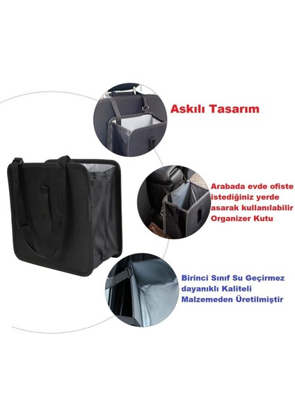 Pratik Araç Içi Çöp Kutusu ve Düzenleyici, Taşınabilir Oto Aksesuar
